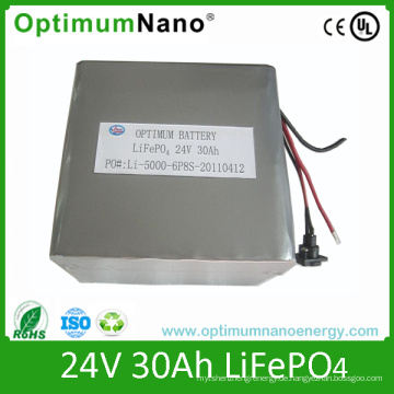 Tiefes Zyklus-Leben 24V 30ah Lithium-Batterie-Satz für Solar